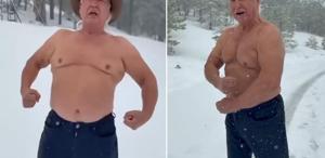 Deprem uzmanı karlı dağda çıplak poz verdi: Dağda mahluklar ve Üşümezsoy var
