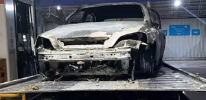 Yanan araçtan insan kemikleri çıktı