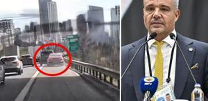 Facia ucuz atlatılmış Sadettin Saran’ın yaptığı kazanın görüntüleri ortaya çıktı