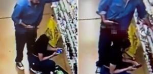 Markette infial yaratan olay Görüntüyü izleyen polis harekete geçti