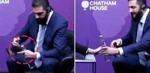 Ahmed Şara’nın zor anları: İmdadına kadın sunucu yetişti