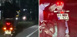 Manisa’da motosikletin plakasını gizleyen aday sürücüye 420 bin 500 lira ceza