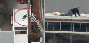 8 katlı apartmanın çatısında can pazarı O anlar kamerada