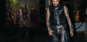 Chris Brown mekandan çıktı, onlarca kadın peşine takıldı O anlar olay oldu