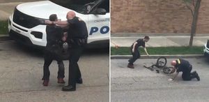 Polisle boğuşup bisikletini alarak olay yerinden kaçtı