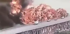 Panama’daki dehşet anları Alevler köprüye sıçradı