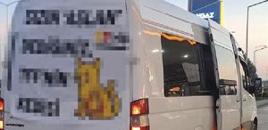 Göztepeli taraftar, Galatasaray maçı öncesi aracının arkasına astığı pankartla olay çıkardı