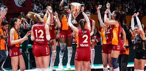 Avrupa şampiyonu Galatasaray Daikin Kadın Voleybol Takımı, kupasını aldı