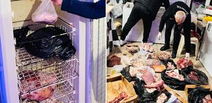 Kasapta mide bulandıran görüntüler Hepsini vatandaşa yedireceklerdi