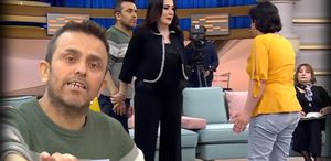 Canlı yayında şiddet krizi Eşinden dayak yediğini söyleyen Hasan kaçacak yer aradı