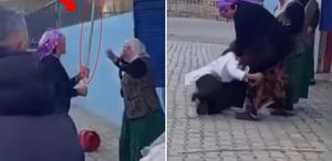En olmadık yerde eline sopayı alıp önce camları kırdı sonra kadını dövdü