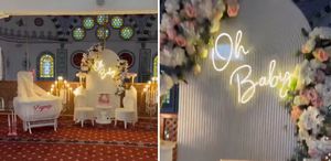 Camide “Baby Shower“ yaptılar, ilçe ayağa kalktı