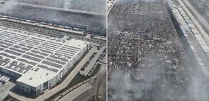 Patronuyla maaş tartışması yaşayan işçi, 1,2 milyon metrekarelik depoyu küle çevirdi