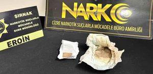 Şırnak’ta çocuk bezine gizlenmiş eroin ele geçirildi: 1 gözaltı