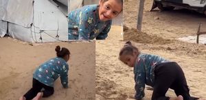 Gazze’de insani dram Her şeye rağmen gülümsedi