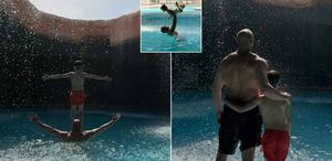 Aksiyon yıldızı bu kez baba haliyle Jason Statham’dan dikkat çeken kareler