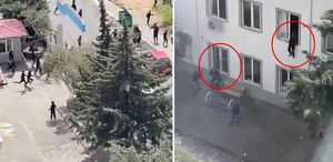 Kahramanmaraş’ta okula saldırı anı kamerada Öğrenciler camlardan atladı