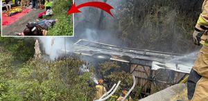 Yolcu otobüsü uçuruma yuvarlandı 11 kişi feci şekilde can verdi