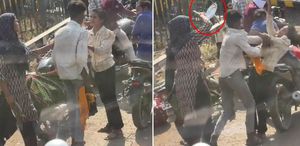 Kocasına sarkıntılık yapan kadını tencere kapağıyla dövdü