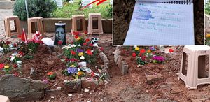 Yan yana toprağa verilen 4 öğrencinin mezarında yürek yakan not