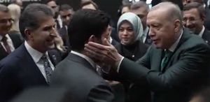 Cumhurbaşkanı Erdoğan ile IKBY Başkanı Barzani arasında sıcak görüntüler