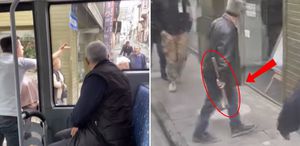 Elinde balta, ağzında küfür Yolcu otobüsüne tehditler savurdu