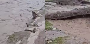 Siirt’te sel suları bir evi yuttu