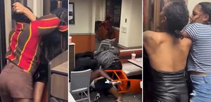 Kadınlar arasındaki kavga hamburgerciyi savaş alanına çevirdi