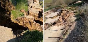 Bursa’da heyelan: Kırsal mahalleleri bağlayan yol ulaşıma kapandı