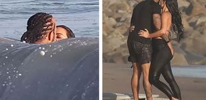 Kim Kardashian ve Lewis Hamilton, sörf yaparken aşk tazeledi