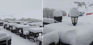 Mayıs ayına günler kala kış geri döndü Tam 1 metre kar var