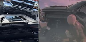 Otoparktaki lüks aracı fark etmeyip üzerine çıktı Sürücünün sözleri dikkat çekti