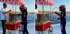 Formula 1 pilotu Tsunoda İstanbul turuna simit yemek için ara verdi