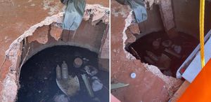 Tuvalet çöktü, turist 2 metre derinliğindeki atık çukuruna düştü