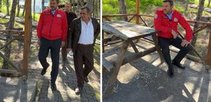 Parkta yere atılan çekirdek kabuklarını gören Karabük Belediye Başkanı Çetinkaya çileden çıktı