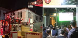 Mahalle yanarken onlar derbiyi izledi