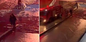 Elazığ’da alt geçit suyla doldu: Mahsur kalan vatandaşları itfaiye kurtardı