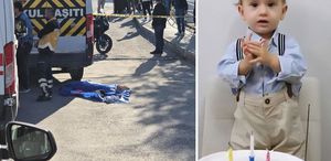 Annesinin elinden kurtulup yola fırlayan 3 yaşındaki Aybars servis aracının altında can verdi