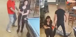 Karısını taciz eden adamı yumrukla yere serdi İzleyenler ikiye bölündü