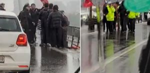 Onlarca kişi köprüyü kapatıp eylem yapmak istedi, polisin müdahalesi sert oldu