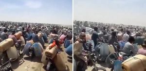 Akaryakıt krizine giren Pakistan’da İran sınırında bidonlu izdiham