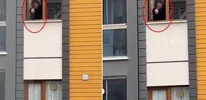 Karşı apartmandaki kadına cinsel içerikli el hareketi yaptı