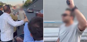 Araçların önünü kesti, “polisim“ deyip havaya ateş açtı