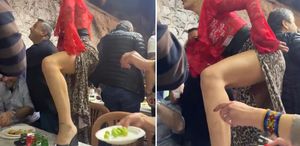 Tekirdağ’daki düğünde renkli anlar Eğlencenin dozu her dakika arttı