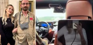 Çakarlı araçla video paylaşan Begüm Ece Pazarcı, babasının başını yaktı
