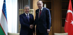 Cumhurbaşkanı Erdoğan, Özbekistan Cumhurbaşkanı Mirziyoyev ile görüştü