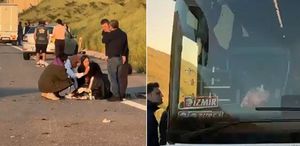 Yolcu otobüsünde can pazarı Muavin kopan kapıdan aşağı uçtu