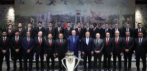 Cumhurbaşkanı Erdoğan, Süper Lig Şampiyonu Galatasaray’ı kabul etti