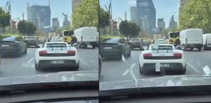 Görüntü İstanbul’dan Lüks araçtan etrafa balya balya euro saçtı