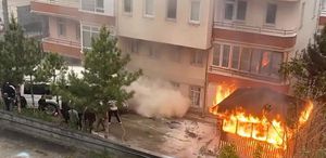 Çorum’da Kameriye Yangını